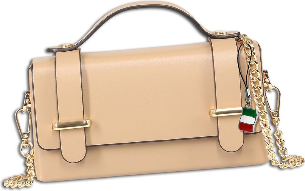 Florence Damen Handtasche klein Echtleder taupe OTF841I6