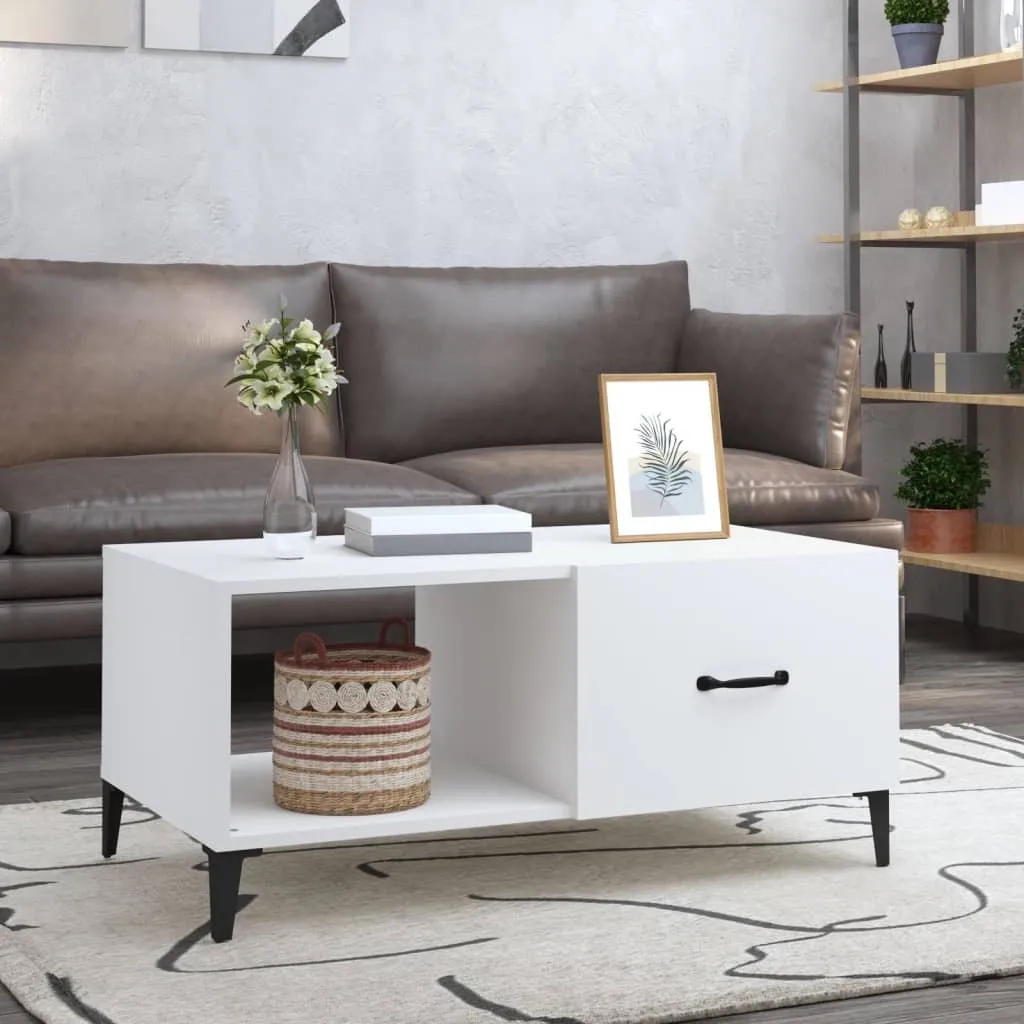 Offerta Tavolino Bianco 90x50x40 cm The Living Store - Best Price