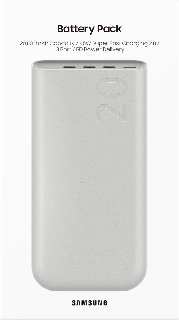 Samsung EB-P4520XUEGEU Powerbank 20000 mAh Beige Produktbild 20