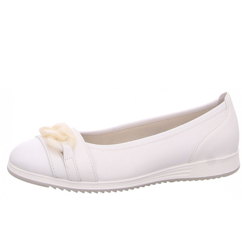 Gabor Damen Ballerina in Weiß, Größe 5.5
