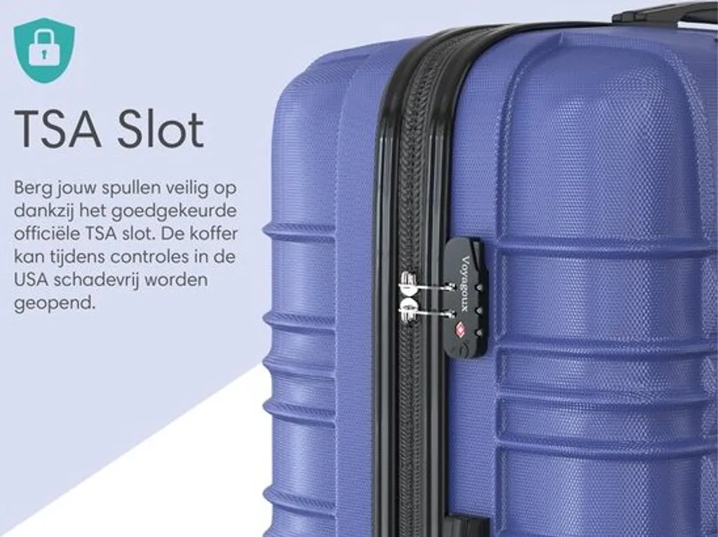 Set de 2 Valises à Roulettes Voyagoux AVALON Bleu pour Tout Voyage - 3