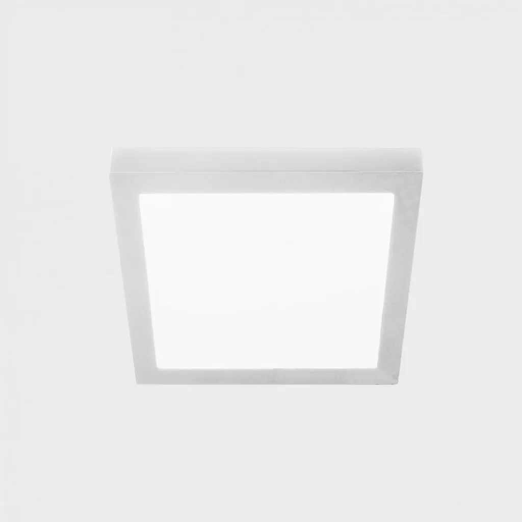 Plafonnier LED Carré DISC SLIM SQ 12W Blanc : Éclairage Gain de Place
