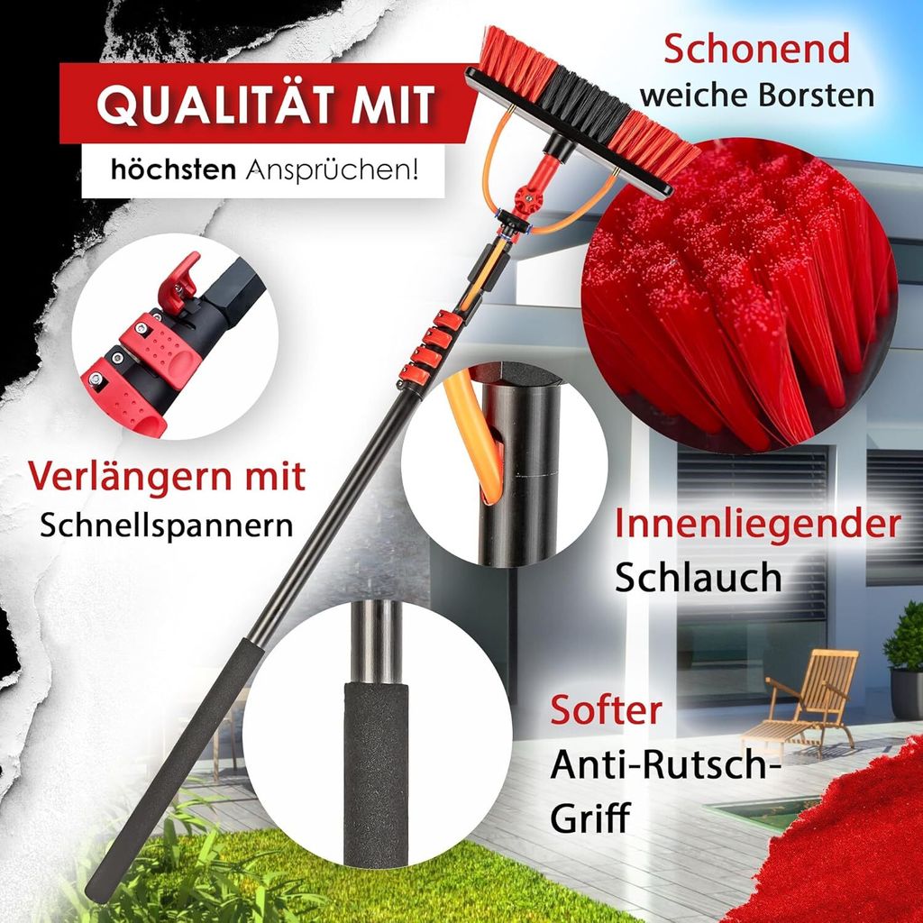 TELESKOP STRAHLDRUCKWASCHBÜRSTE 3 Meter BLASTERSPRAY