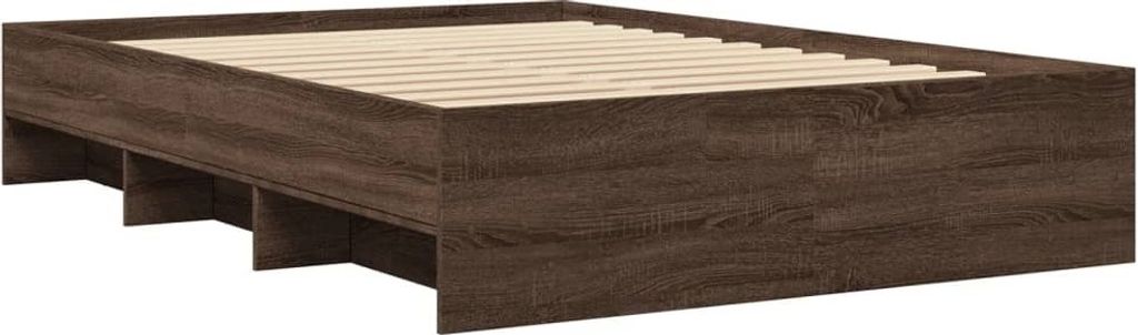 Bettgestell ohne Matratze Braun Eiche 120x190 cm Holzwerkstoff