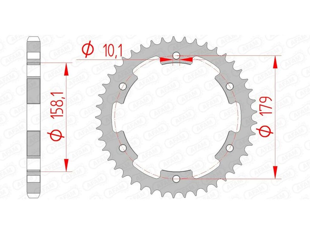 AFAM Kettenrad Stahl Standard - 525 Produktbild 
