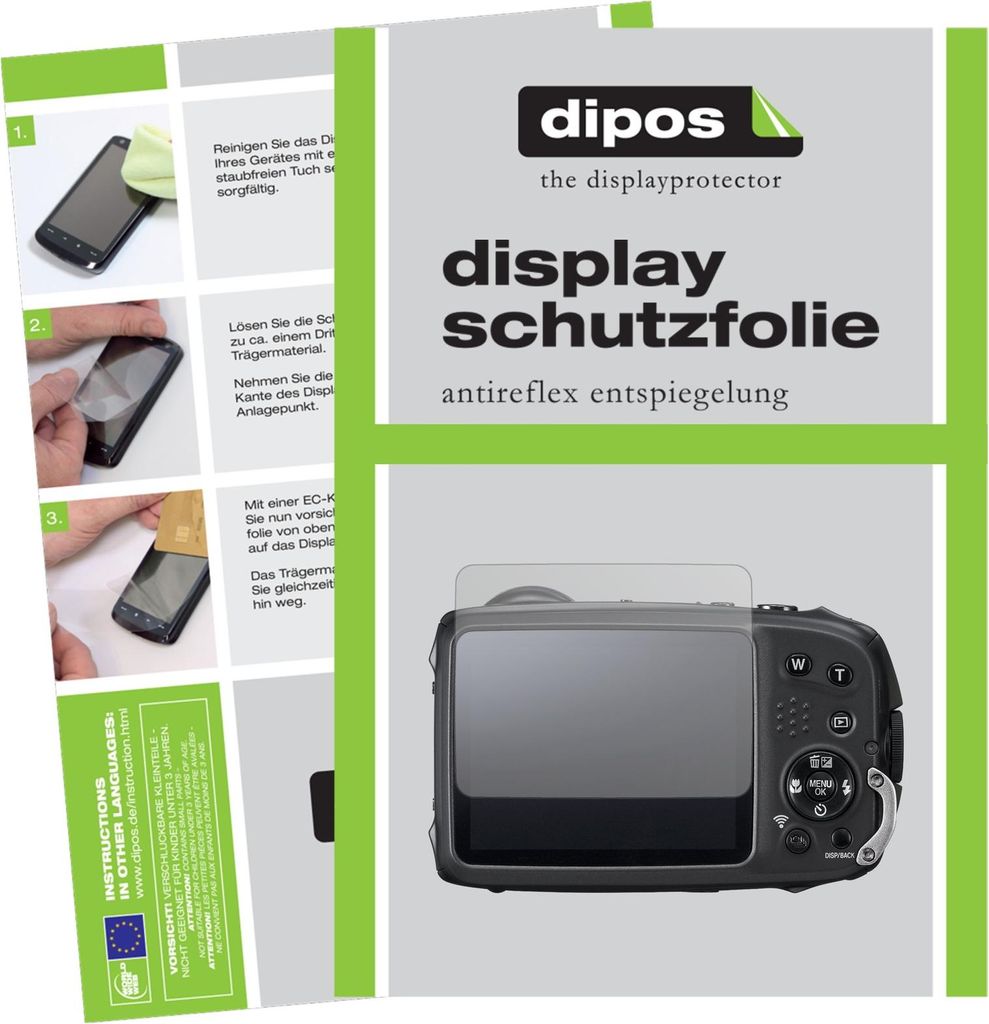 6x Schutzfolie für Fujifilm XP90 Kompaktkamera matt Displayschutzfolie Folie Display Schutz dipos