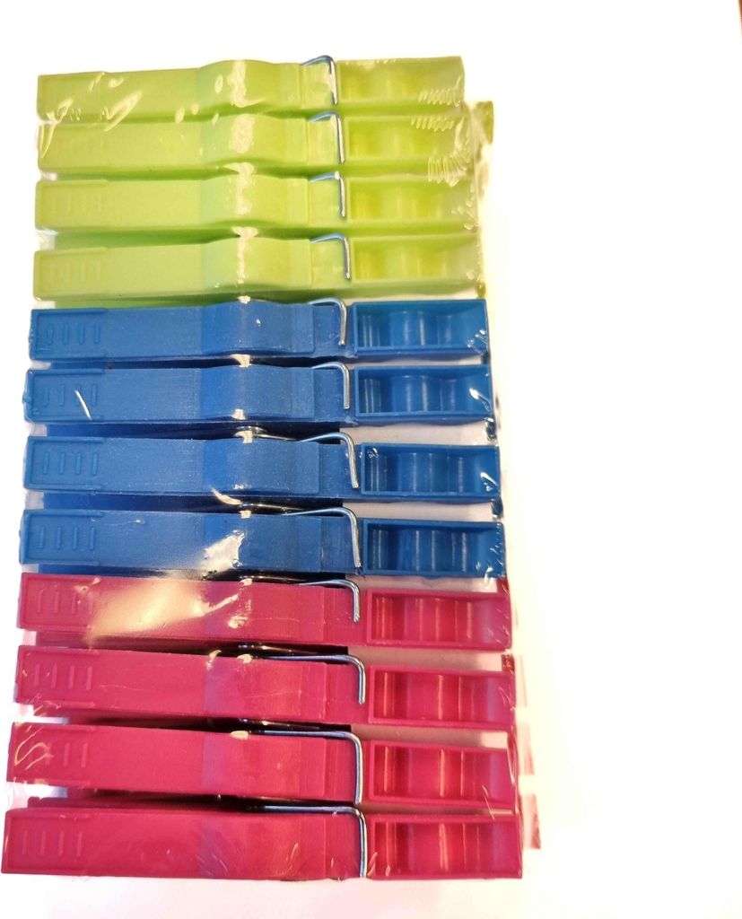 Wäscheklammern aus Kunststoff - Wäscheklammern - Wäscheklammern aus Kunststoff - Waschen - Aufhängen - 24 Stück Multicolor