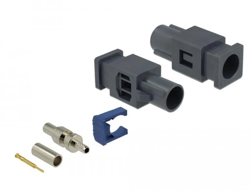 Connecteur FAKRA G à Sertir avec Contact à Ressort et Codage Gris G