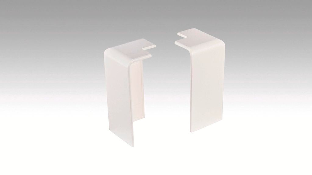 2 Pack | Außenecke Weiß 02001 für Sockelleisten 15 MK-20 PK