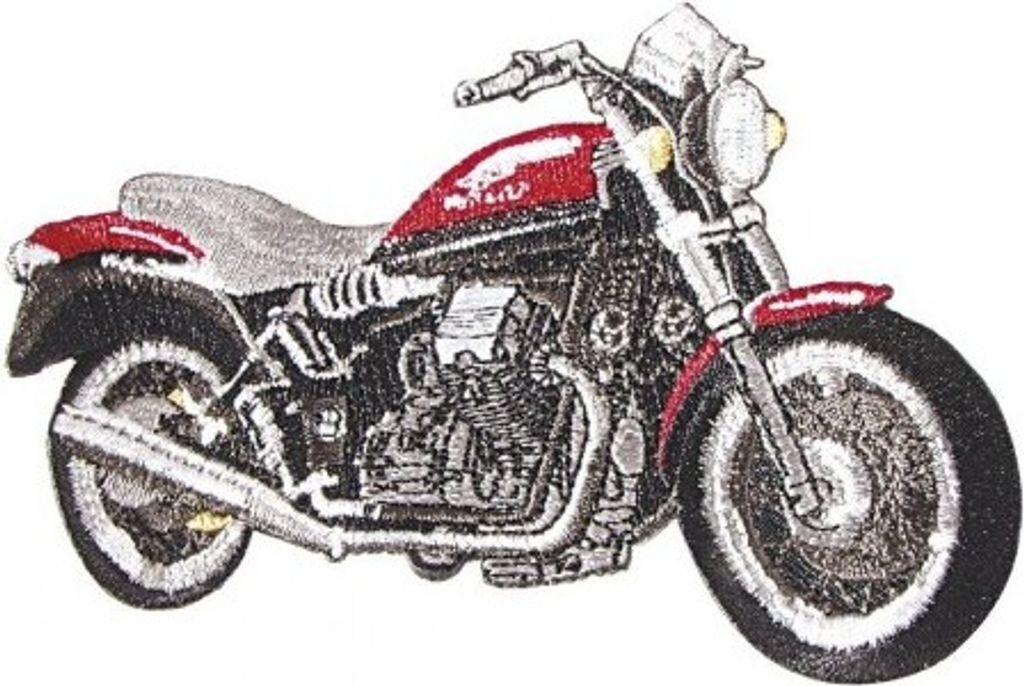 Aufnäher - Motorrad rot - 04170 - Gr. ca. 10,5 x 7,5cm