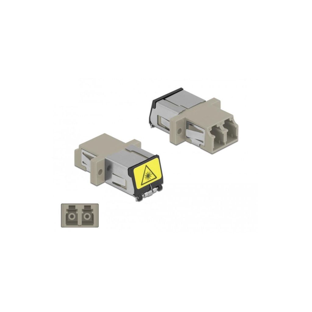 Delock LWL Kupplung LC Duplex Buchse zu LC Duplex Buchse Multimode beige