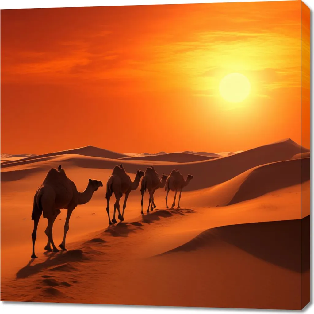 Consigli Arredo: Quadro 90x90 Carovana nel deserto per la tua Casa