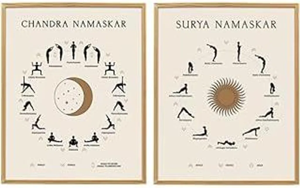 Set 2 Poster Yoga Boho 42x60 cm - Decorazione Parete Yoga Studio