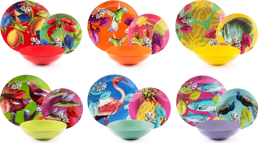 Set Piatti Excelsa Rhapsody 18 Pezzi in Porcellana: Offerta Esclusiva