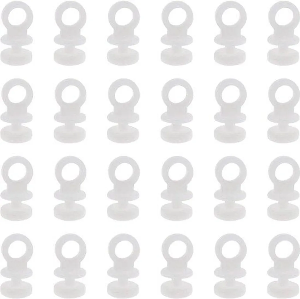 Roulettes 9mm en Plastique Blanc pour Rails de Rideaux - Pack de 50 pcs