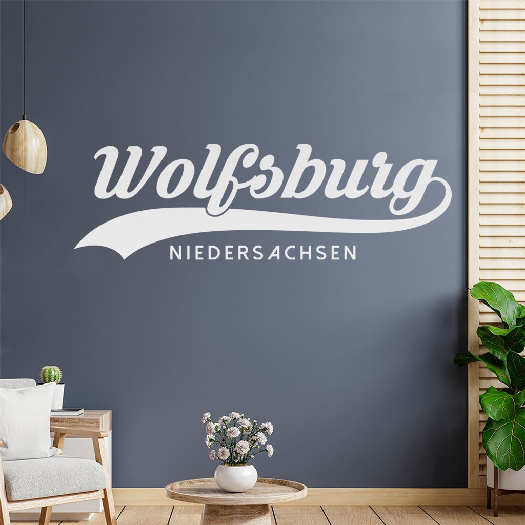 Wolfsburg Niedersachsen Wandtattoo Wandaufkleber Wall Sticker - Dekoration, Küche, Wohnzimmer, Schlafzimmer, Badezimmer