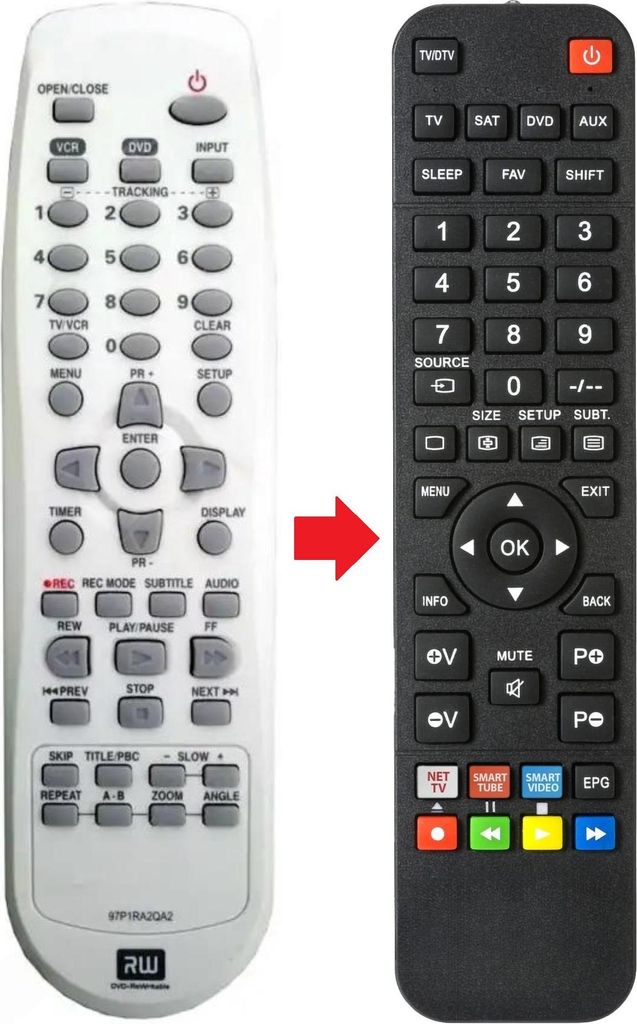 Fernbedienung geeignet für DAEWOO DVR-6705