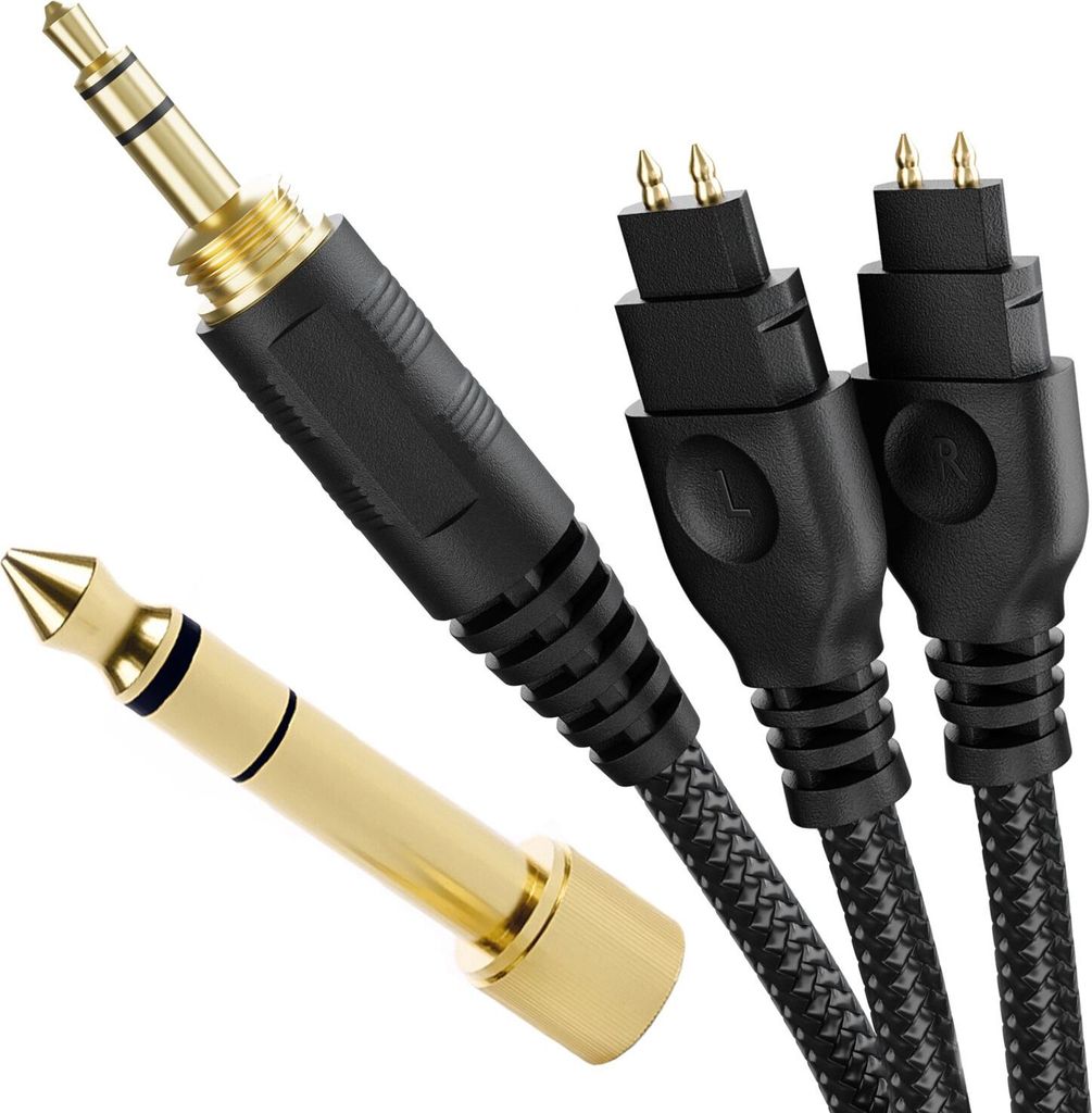 Ersatz-Audiokabel Draht Kompatibel mit Sennheiser HD580, HD600, HD650 Kopfhörer Ohrhörer