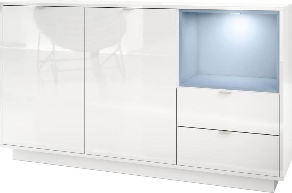 Vladon Sideboard Kommode Metro,  Germany, Korpus in Weiß Produktbild 