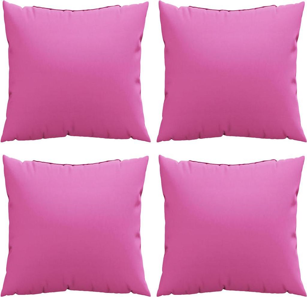 vidaXL Streupillows Uni 4 pcs Rosa 60 x 60 cm Polyesterstoff