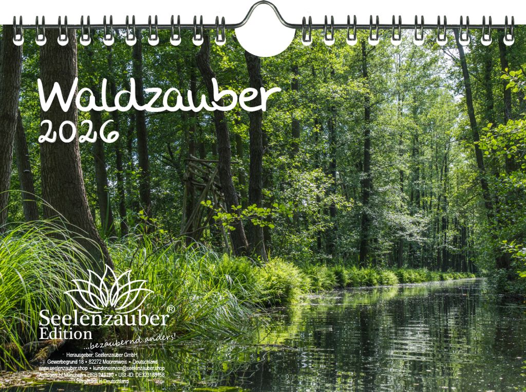Waldzauber DIN A5 Kalender für 2026 Baum Bäume Wald Natur - Seelenzauber