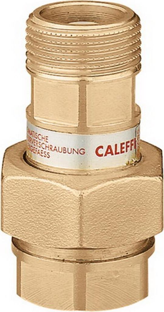 A close-up studio shot of a brass plumbing fitting.