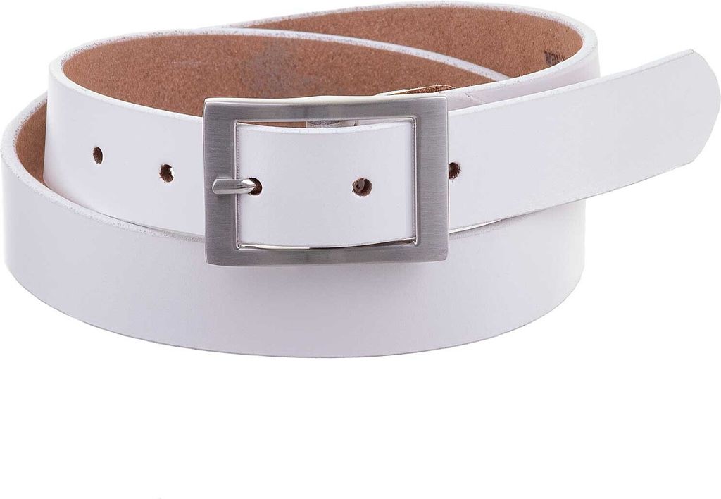Prato Gürtel G26 Damen Gürtel Büffel Leder weiss 85 cm