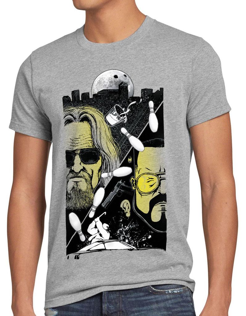 style3 The Dude T-Shirt Herren lebowski bowling bowler big Produktbild 