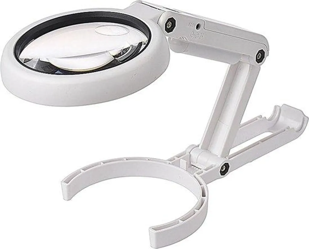 Loupe avec éclairage LED et lunettes de lecture rechargeables USB noir
