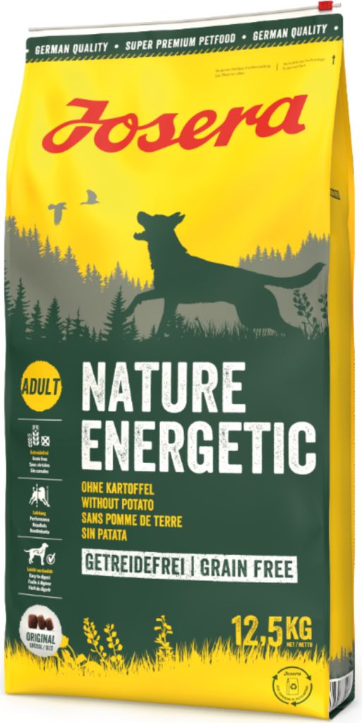 A bag of Josera Nature Energetic dog food.