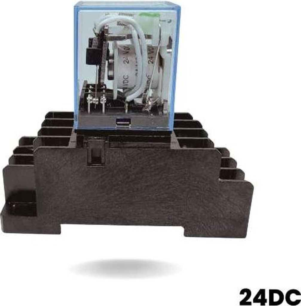 24V DC Relaissockel-Set für DIN-Schienenmontage