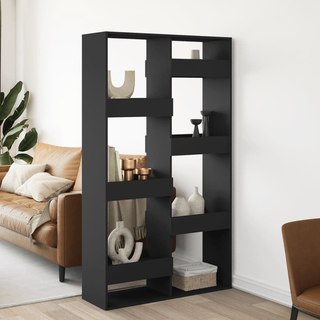 "2026 Promotion" Standregal - Büroregal - Schwarz 100x33x175 cm Holzwerkstoff - Wohnzimmerschrank CC16766