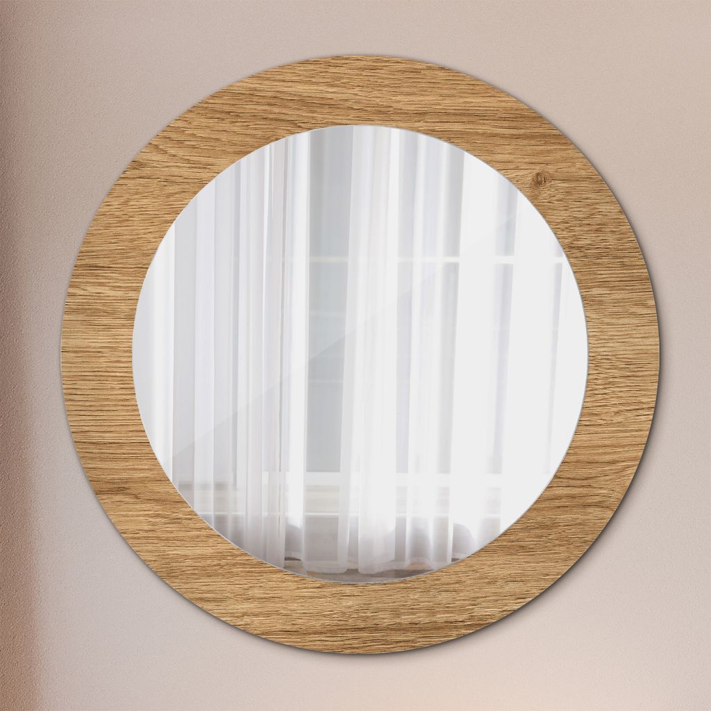 Ø60cm Modern Spiegel - Wandspiegel Wandmontage- Schlafzimmer - tropisch Blätter