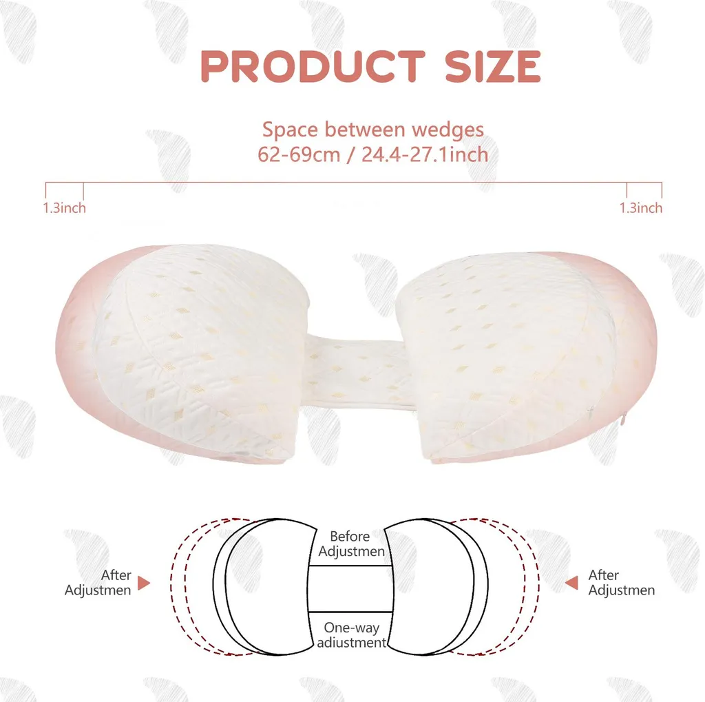 Soulager le mal de dos avec ce coussin de grossesse réglable blanc