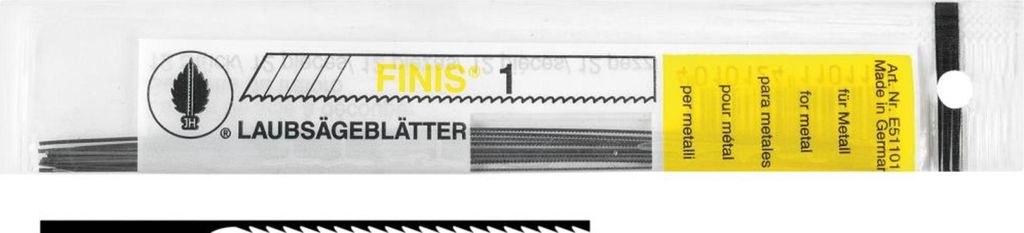 Laubsägeblatt Finis L.13cm Nr.5 (MITTEL) f.Metall HAUNSTETTER