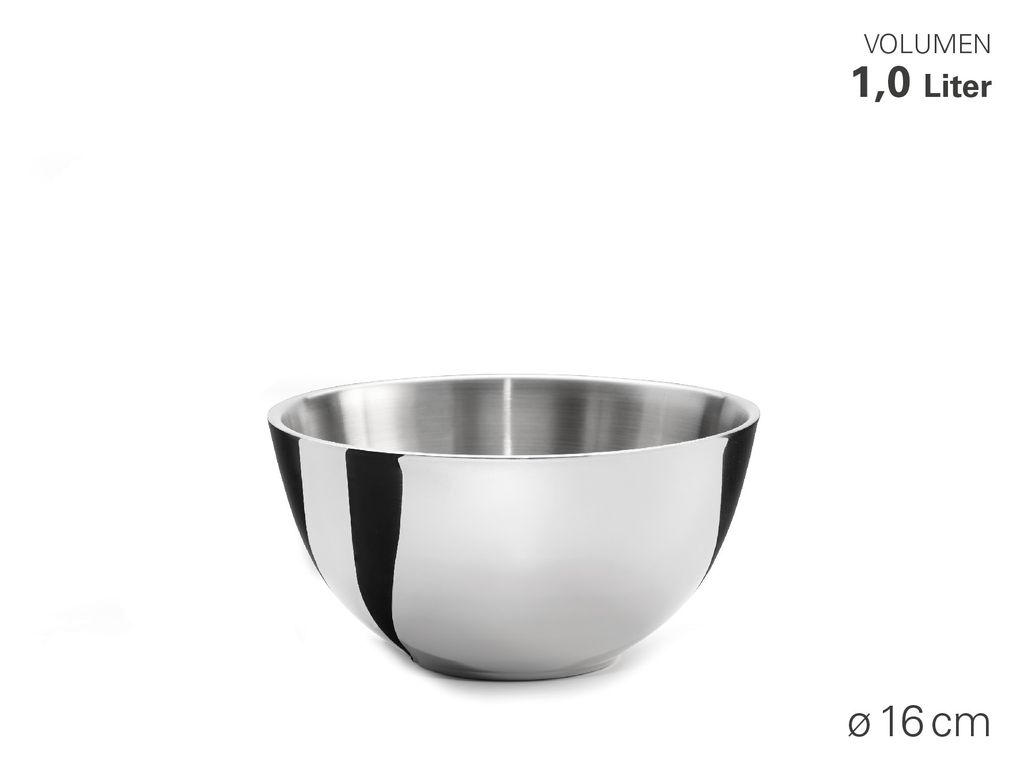 Karl Weis Schüssel doppelwandig 16 cm, Edelstahl