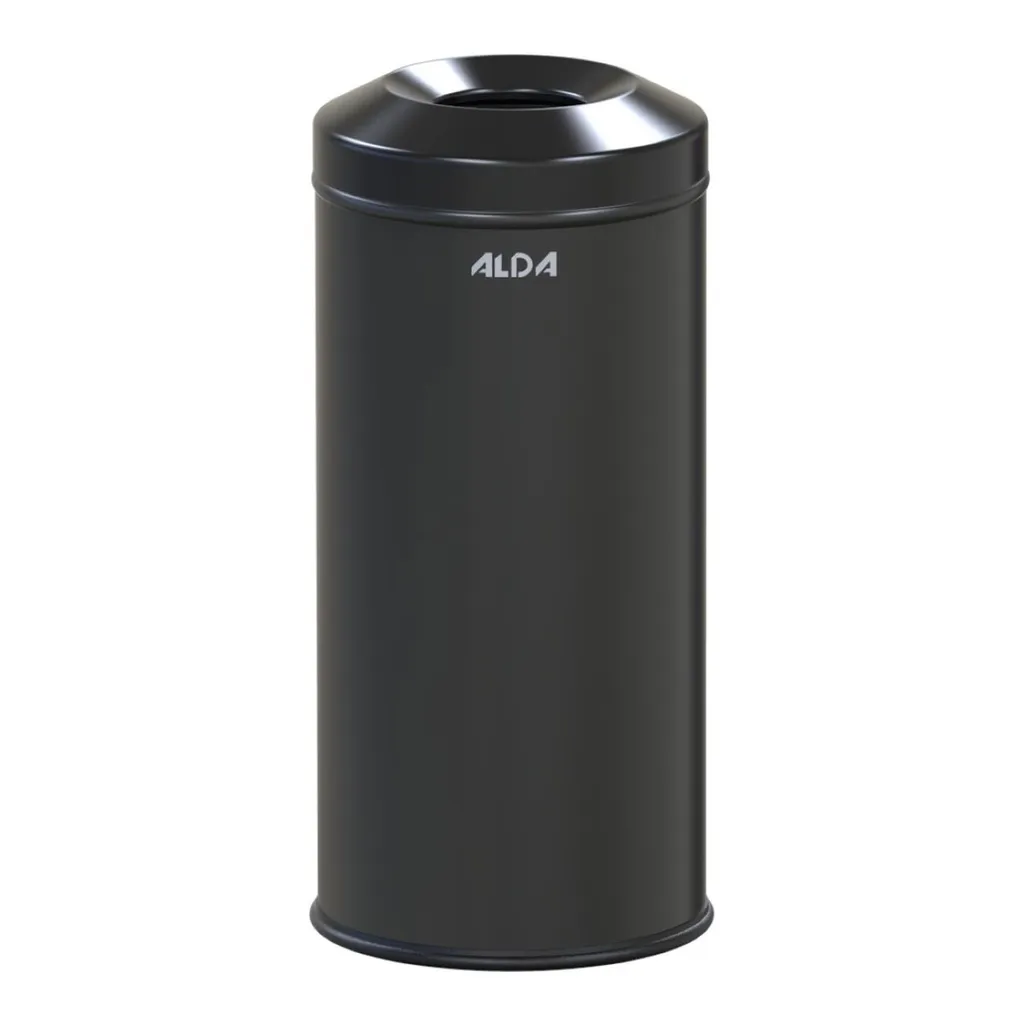 Poubelle ignifuge 12l noire idéale pour bureau et zone fumeur