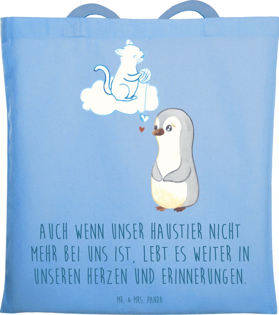 Mr. & Mrs. Panda dokumententasche Trauerbewältigung nach dem Verlust eines Haustiers - Sky Blue - Geschenk, Mutmacher, Trost spruch, Zuversicht, E...