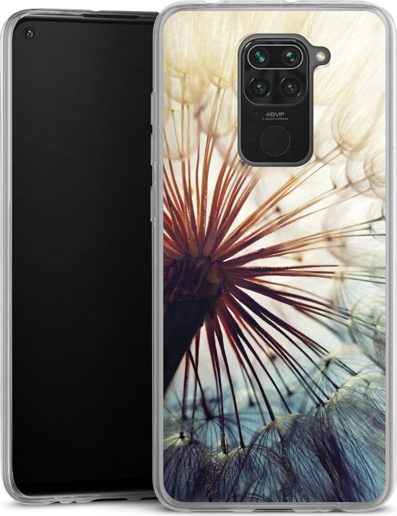 DeinDesign Slim Hülle für Xiaomi Redmi Note 9 Silikon Case Ultra Dünn Handyhülle Blumen Fotografie Pusteblume