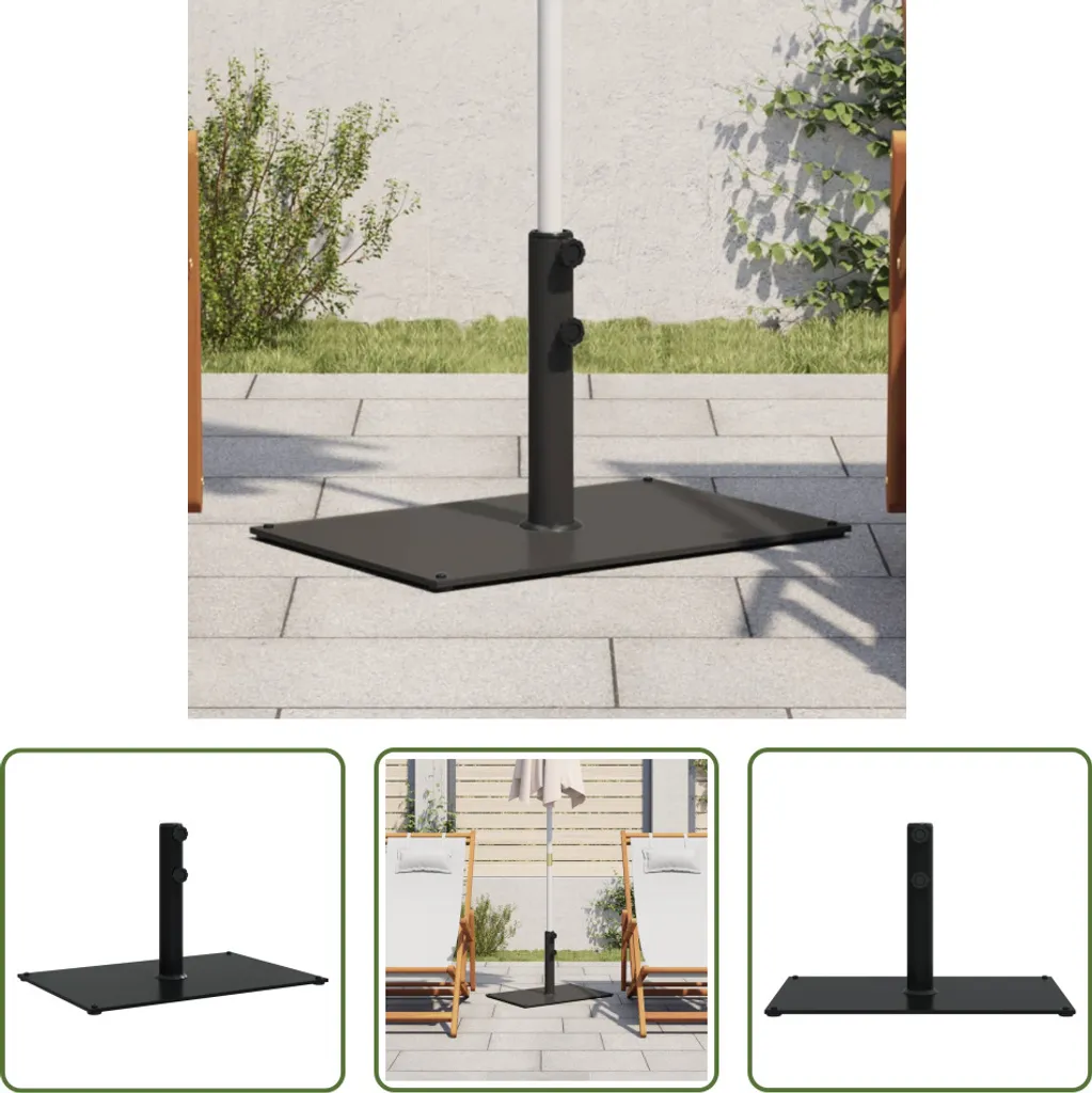 The Living Store Supporto per ombrellone Ø32/38/48 mm Palo 15 kg Rettangolare
