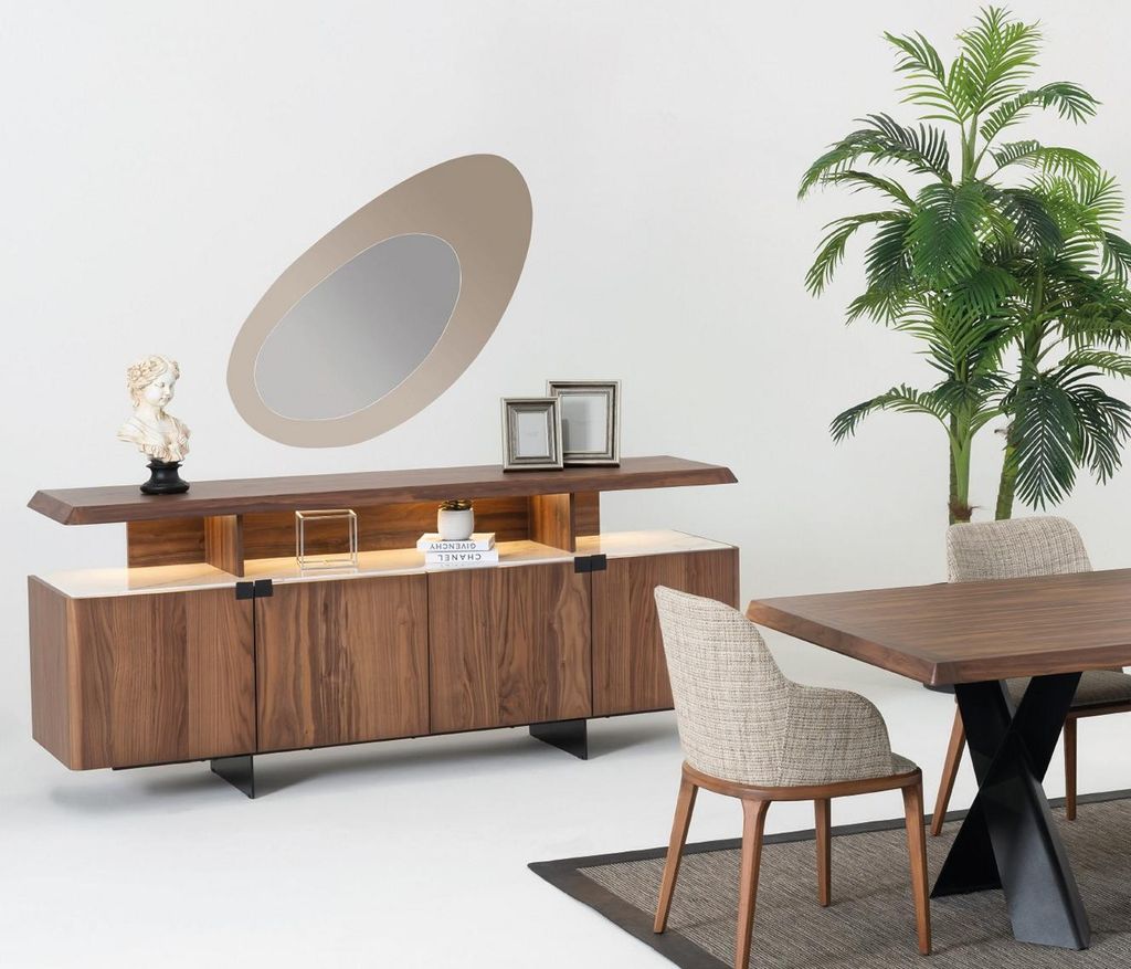 Luxus Holz Kommode Schrank Sideboard Anrichte Design Möbel Schränke 2tlg.