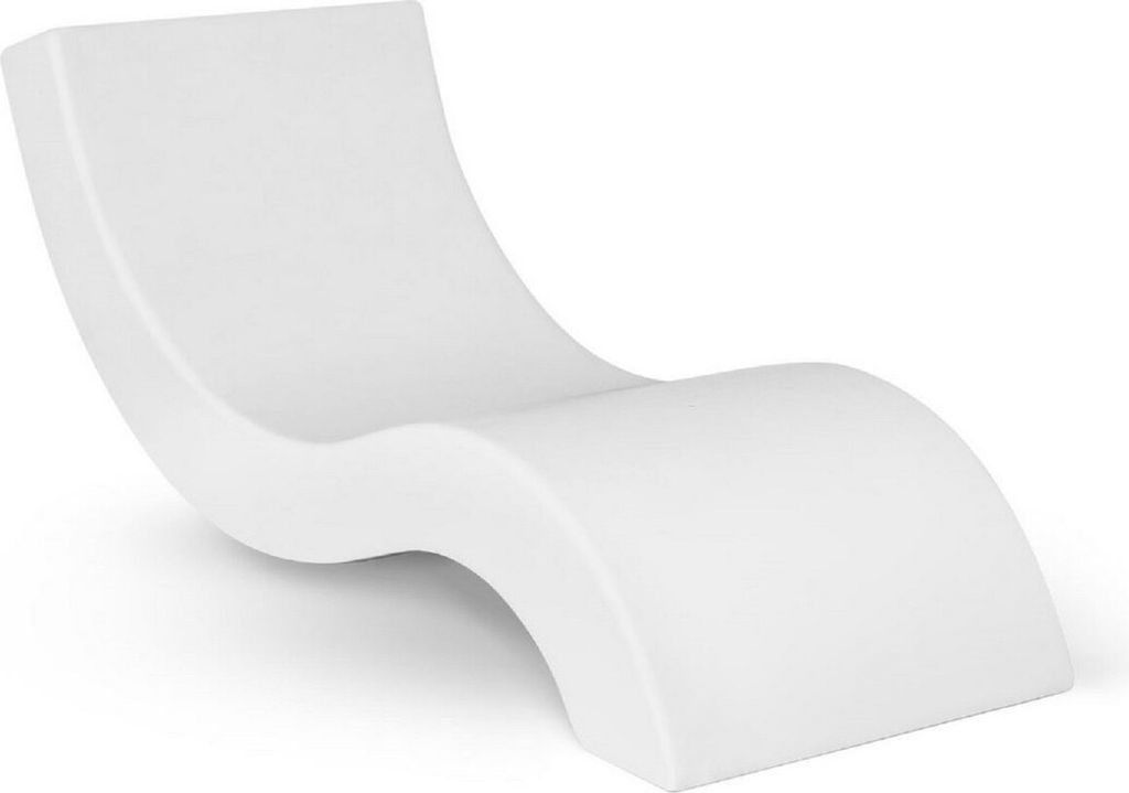 Casa Padrino Luxus Poolliege Matt Weiß 180 x 70 x H. 62,5 cm - Moderne Wetterbeständige Liege - Gartenliege - Garten Hotel Pool Möbel - Luxus Qu...