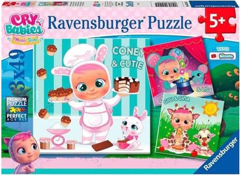 RAVENSBURGER Puzzle Cry Babies Magische Tränen 3x49 Teile