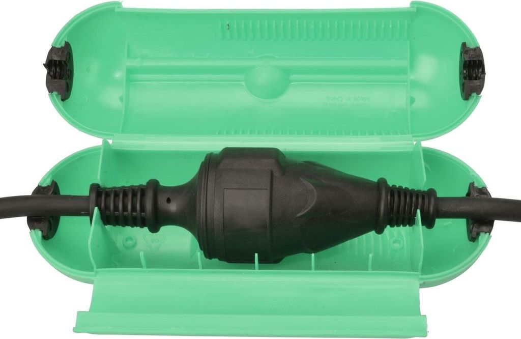 Kabel Schutzbox 7x20cm grün Kabelbox Kabelschutz Steckerschutz Schutzbox Box