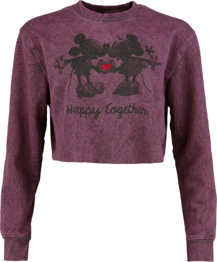 Mickey Mouse Sweatshirt Damen Happy Together lila XXL