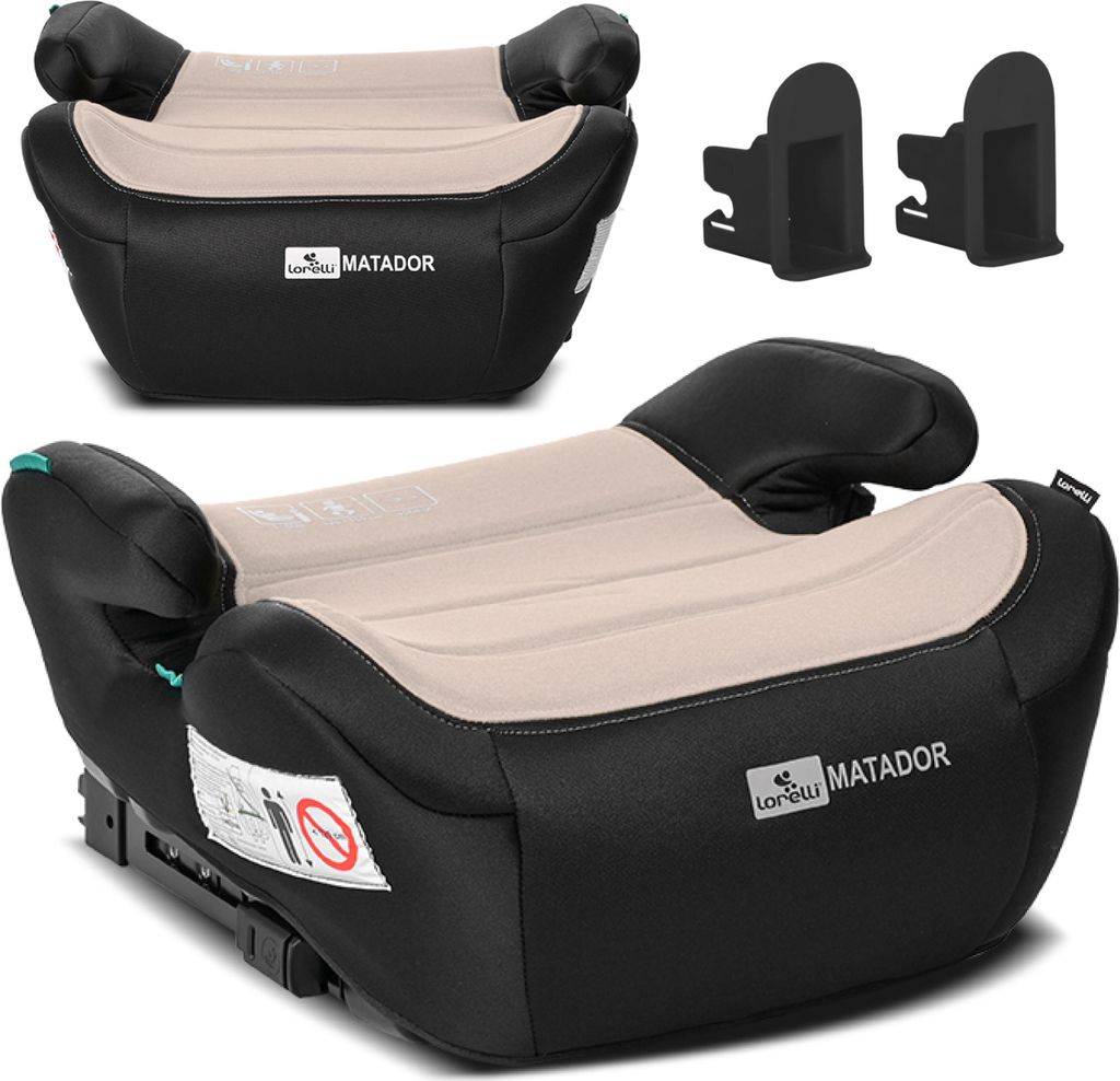 Lorelli Sitzerhöhung i-Size Matador (125-150cm) Kindersitz, Isofix, Armlehne beige