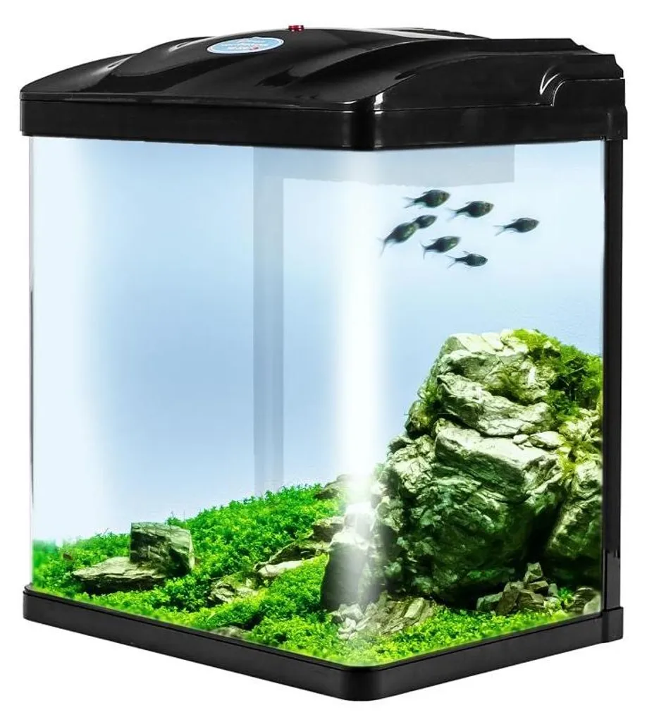 Primo Acquario SunSun HR-320 Nero | Set 19L Sicuro e Facile per Bambini