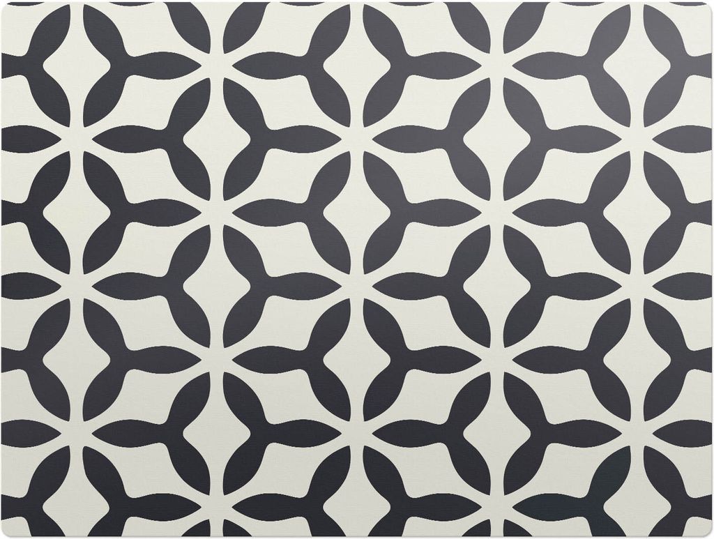 Geometrisches florales Muster – Bodenschutzmatte – Stuhlunterlage 120x90 cm – Rutschfest – Hartbodenmatte