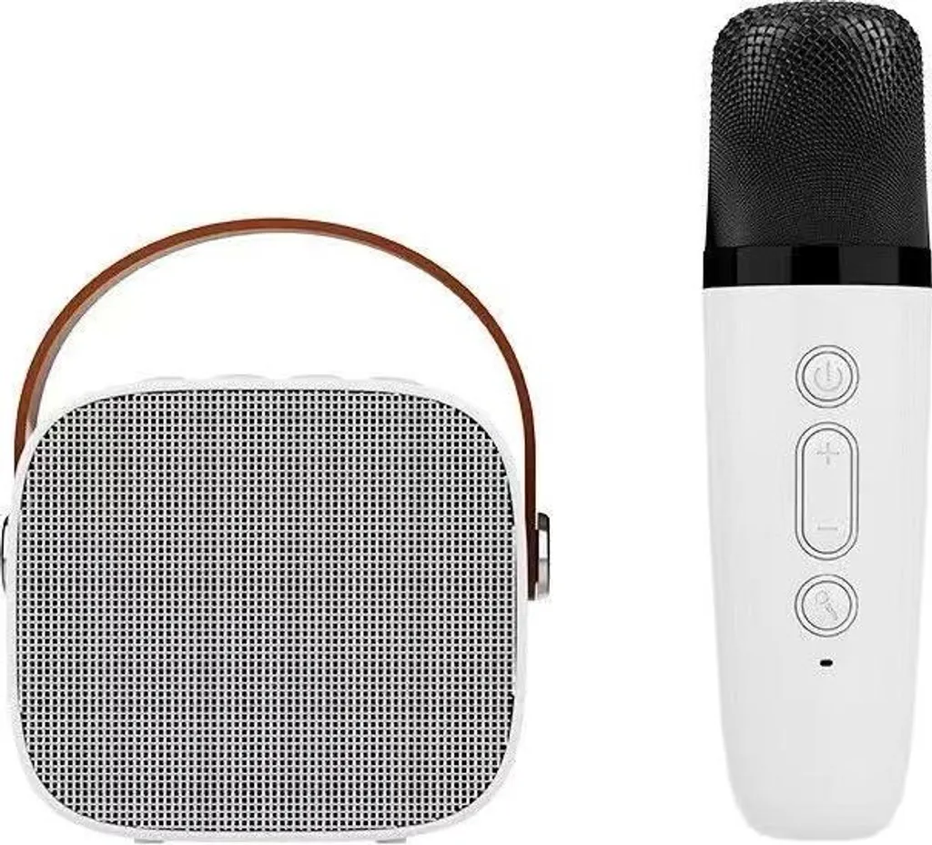 Système Karaoké Portable avec Micro sans Fil et Son HIFI Blanc INF KTV