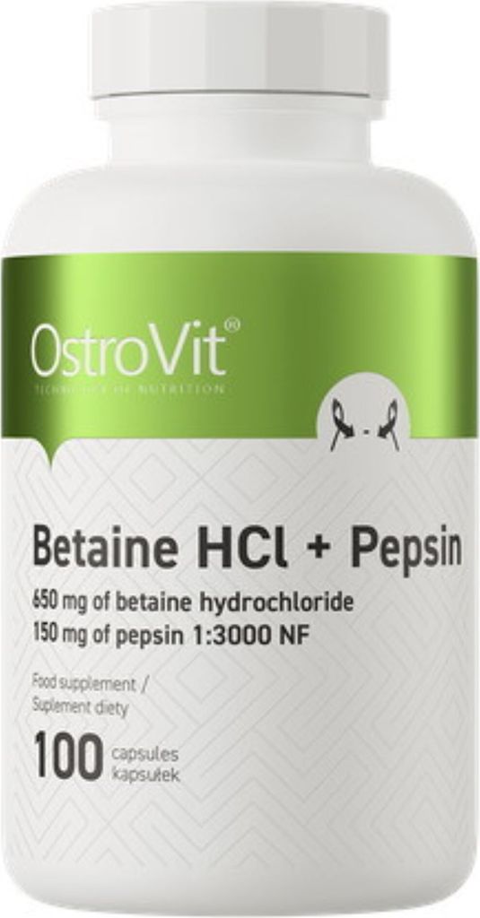 Ostrovit Betaine Hcl + Pepsin (100 Kapseln) 5903933905389